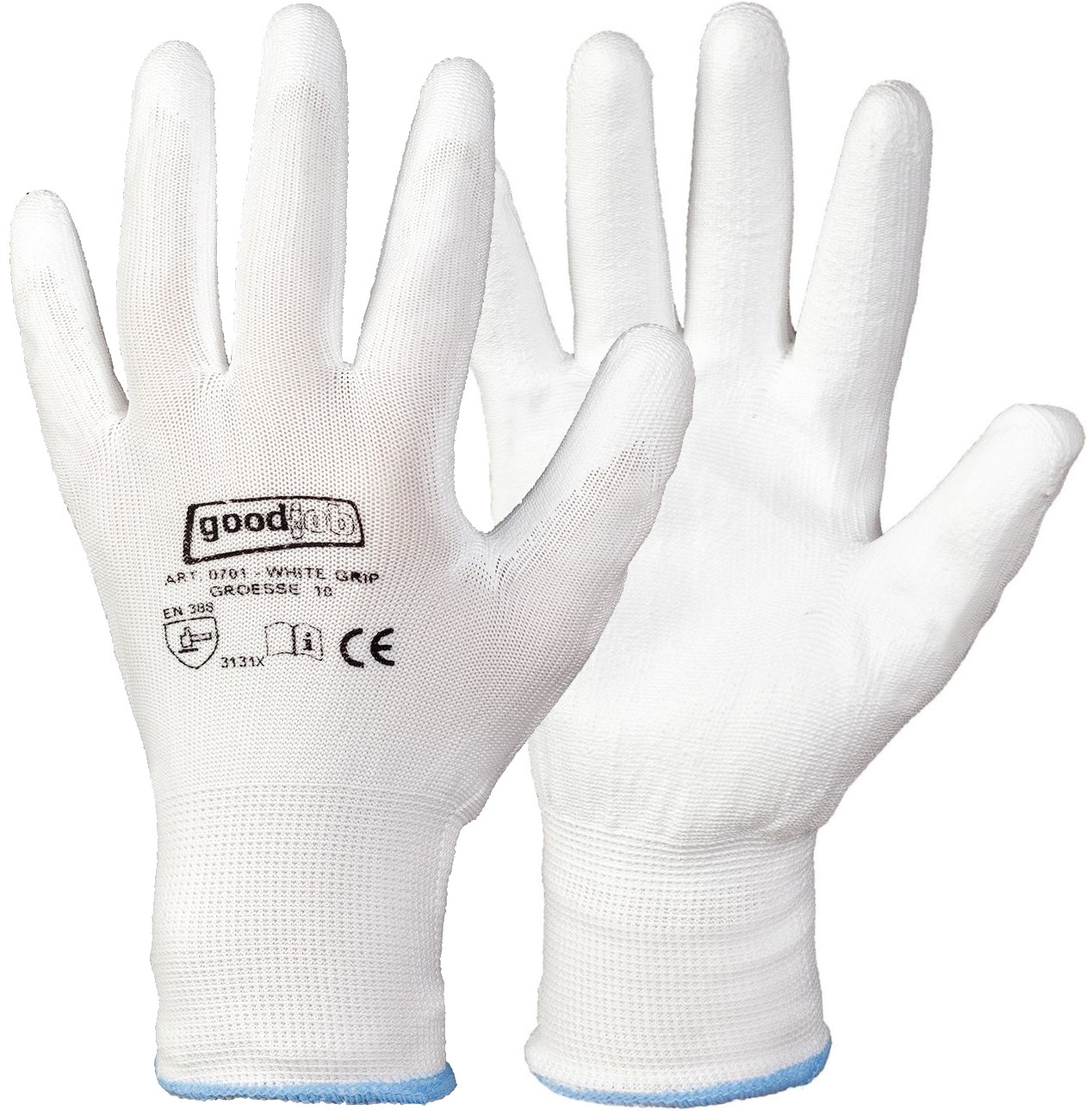 goodjob 0701 White Grip PU-Schutzhandschuhe