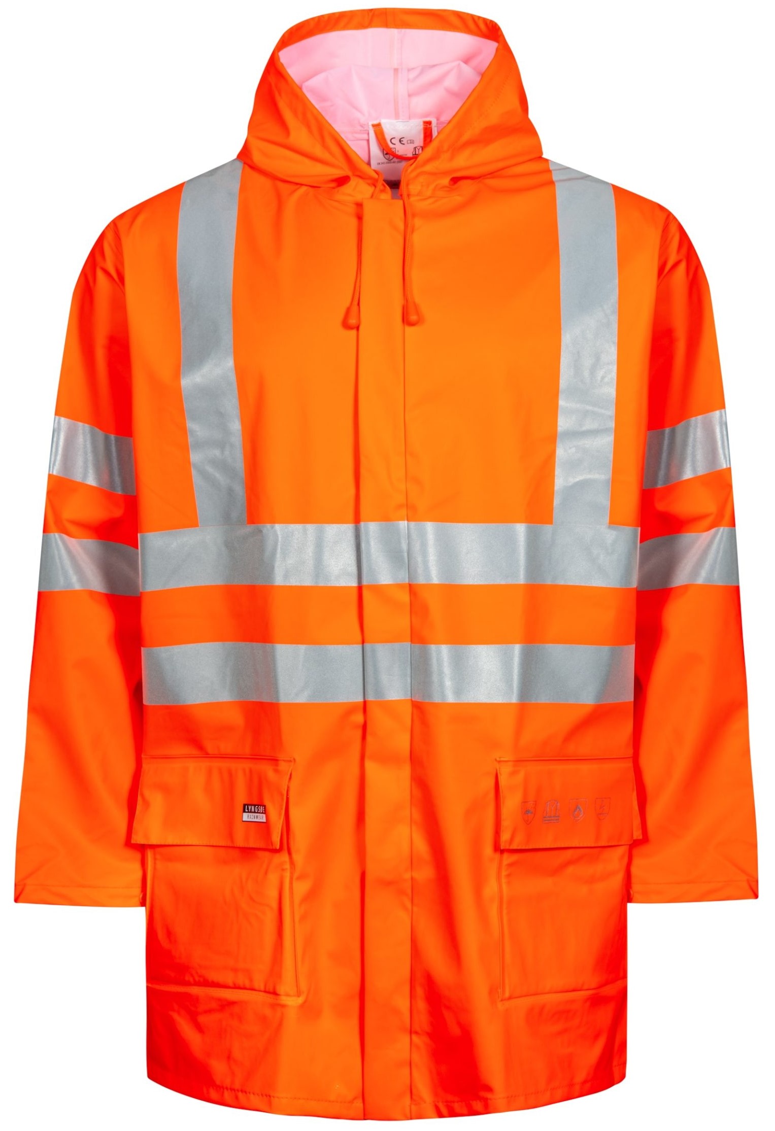 Lyngsøe FR-LR55 flammenhemmende PU-Warnschutz-Regenjacke