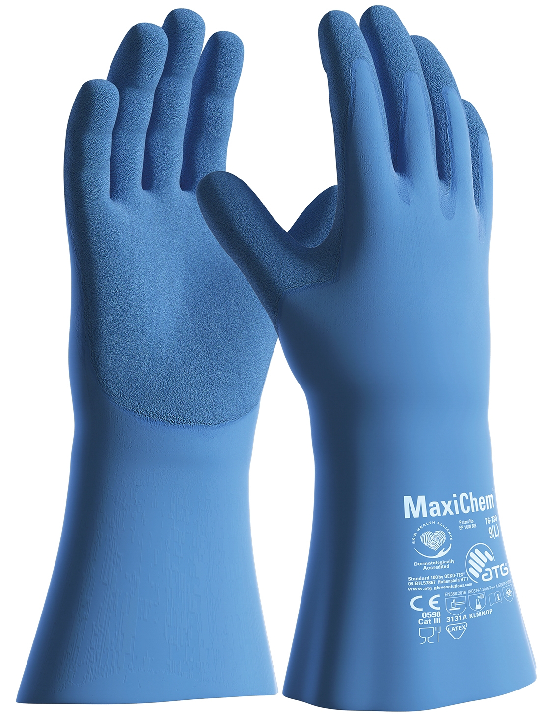 ATG 76-730 MaxiChem Latex-Chemikalienschutzhandschuhe
