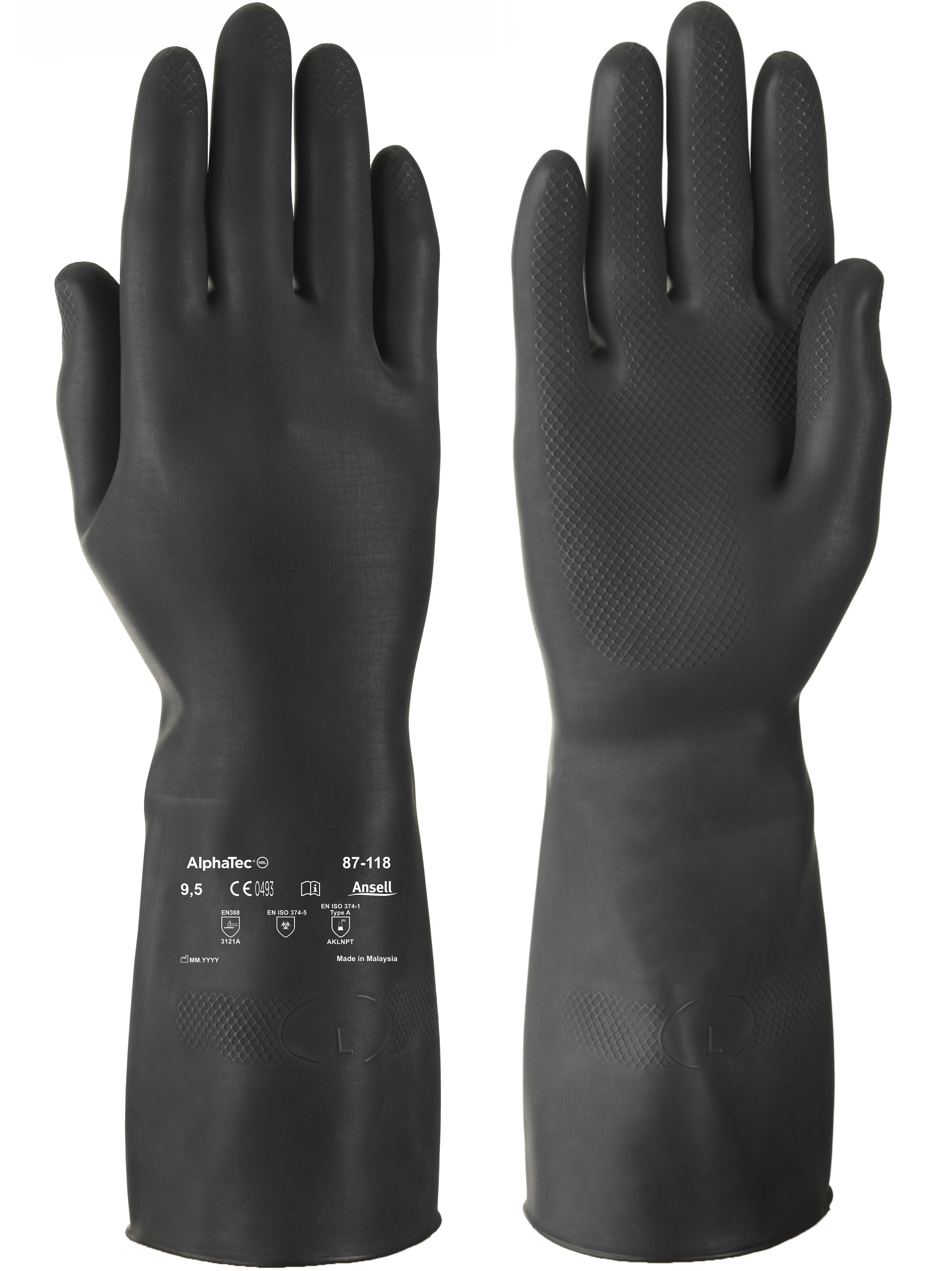 Ansell AlphaTec 87-118 Latex-Chemikalienschutzhandschuhe