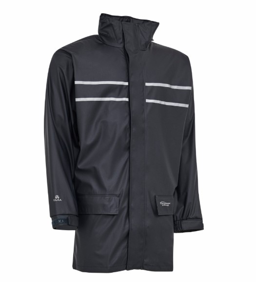 ELKA Rainwear 026301 Dryzone D-Lux PU Regenjacke mit extra Länge