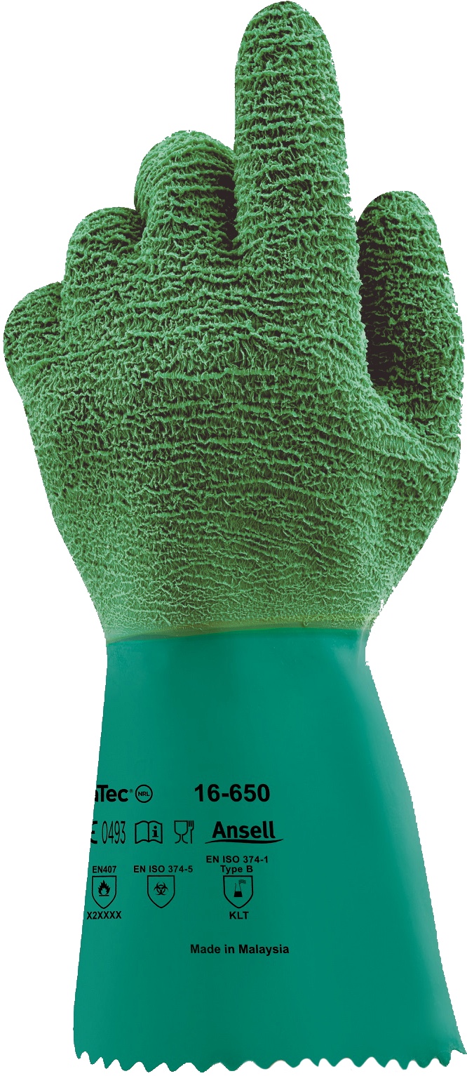 Ansell AlphaTec 16-650 Latex-Chemikalienschutzhandschuhe