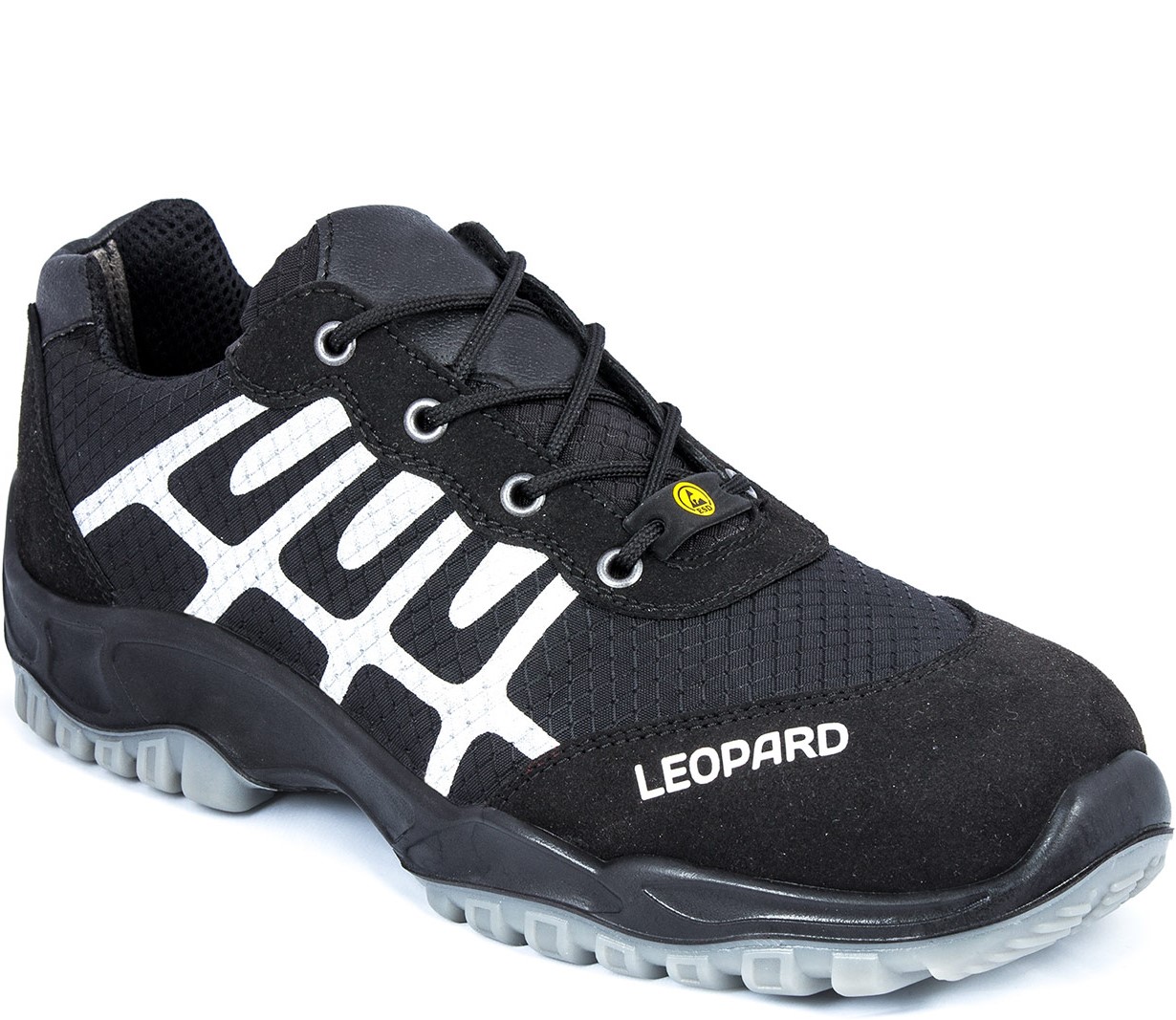 Leopard E0433 Halbschuhe S1 ESD schwarz/silber