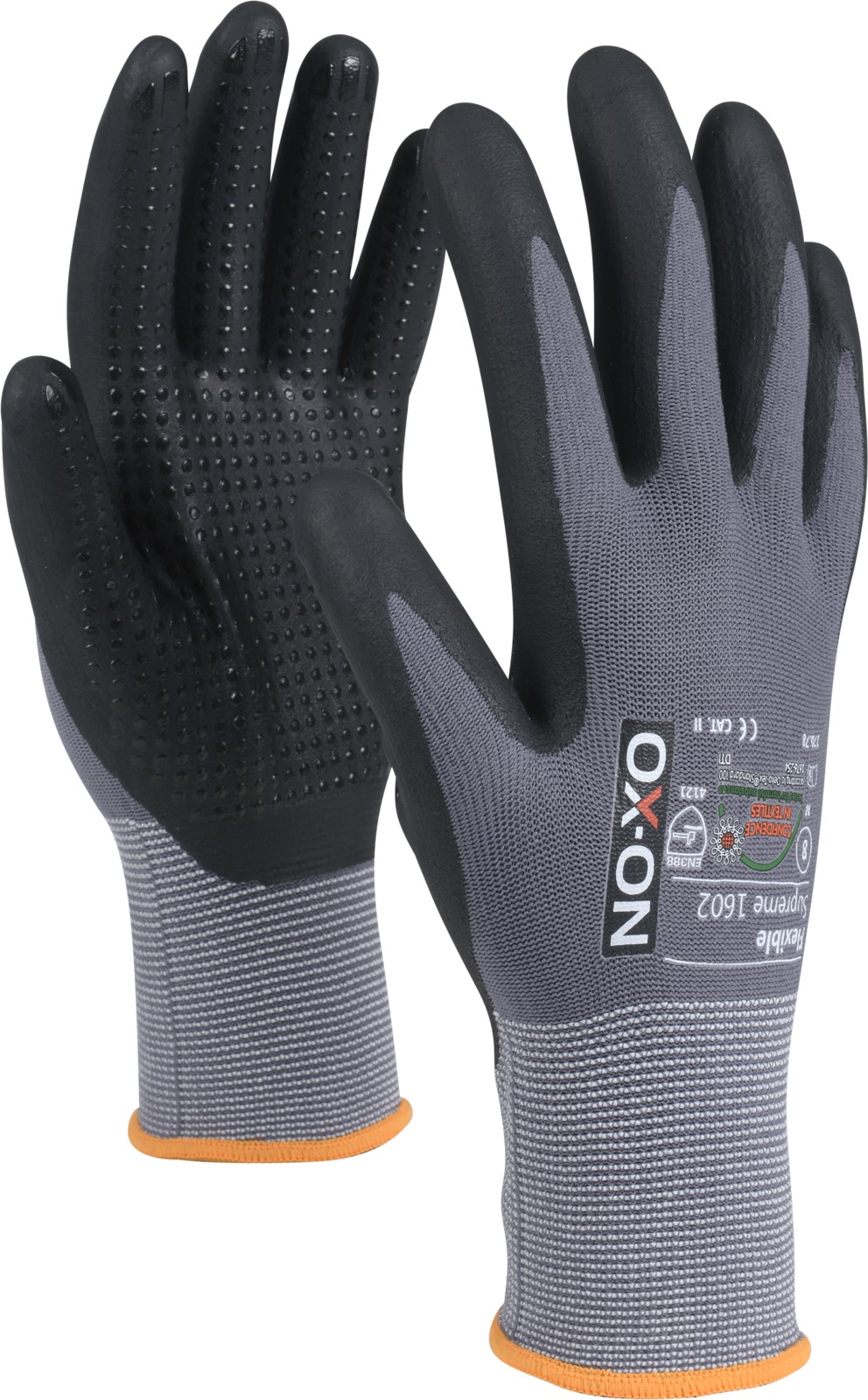 OX-ON Flexible Supreme 1602 Nitril-Schutzhandschuhe mit Noppen