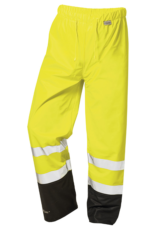Norway Dirk 2370 PU-Warnschutz-Stretch-Regenbundhose leuchtgelb-schwarz
