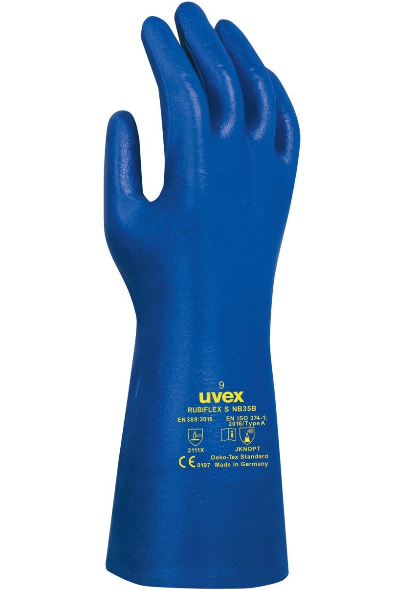 uvex 60224 rubiflex S NB35B Nitril-Chemikalienschutzhandschuhe
