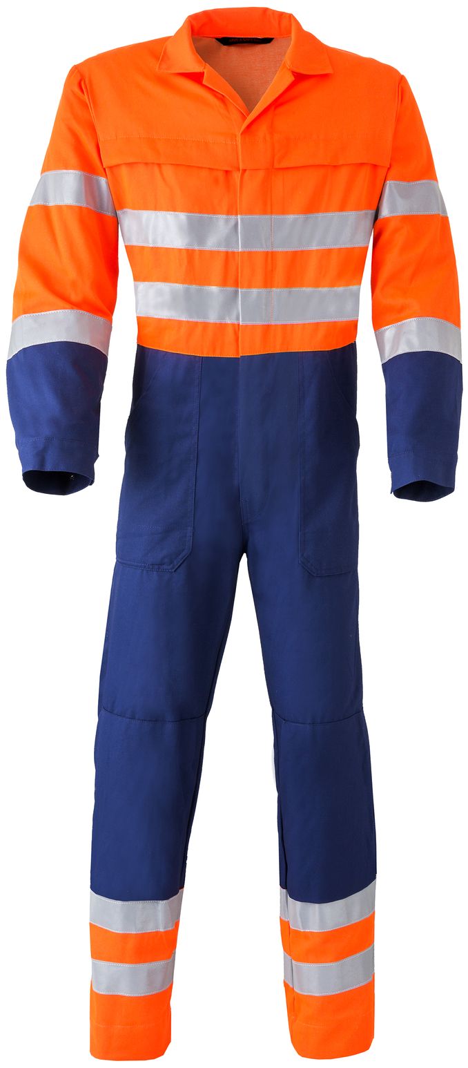 Havep High Visibility 2415 Warnschutzoverall leuchtorange-marine