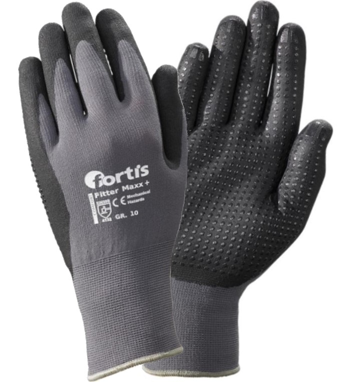 Fortis Fitter MaxxPlus Nitrilschaum-Montagehandschuhe teilbeschichtet