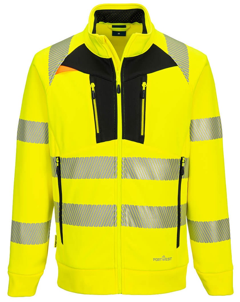 1NJsdwxXvytCHV Portwest DX477 DX4 Warnschutz-Funnel Neck Sweatshirt mit Reißverschluss