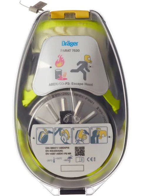 Dräger PARAT 7530 Brand- und Industriefluchthaube Hard Case R59437