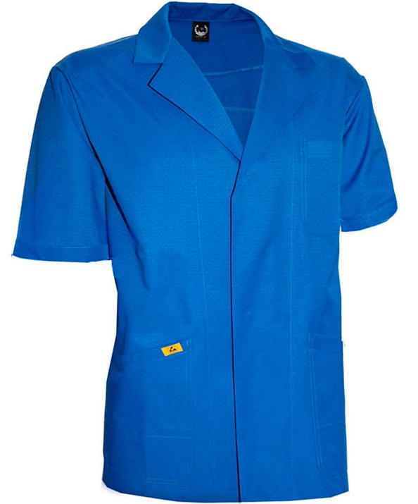 ESD Herrenjacke kurzarm kornblau 155g/m²