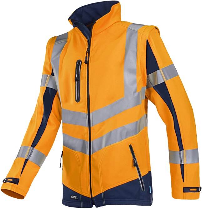 Sioen Malden 724ZA2TU2 Warnschutz-Softshelljacke mit abnehmbaren Ärmeln