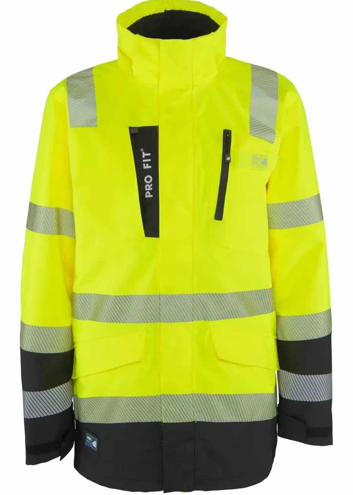 Pro-Fit 9847 Warnschutz Parka neongelb-schwarz Klasse 3
