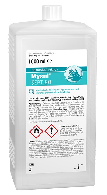 Greven Hand-Desinfektionsmittel Myxal Sept 80 1 Liter Flasche