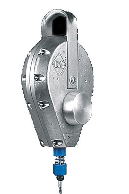 mas-51309-3 M.A.S Abseilgerät mit Freilauf EN341 9m Drahtseil