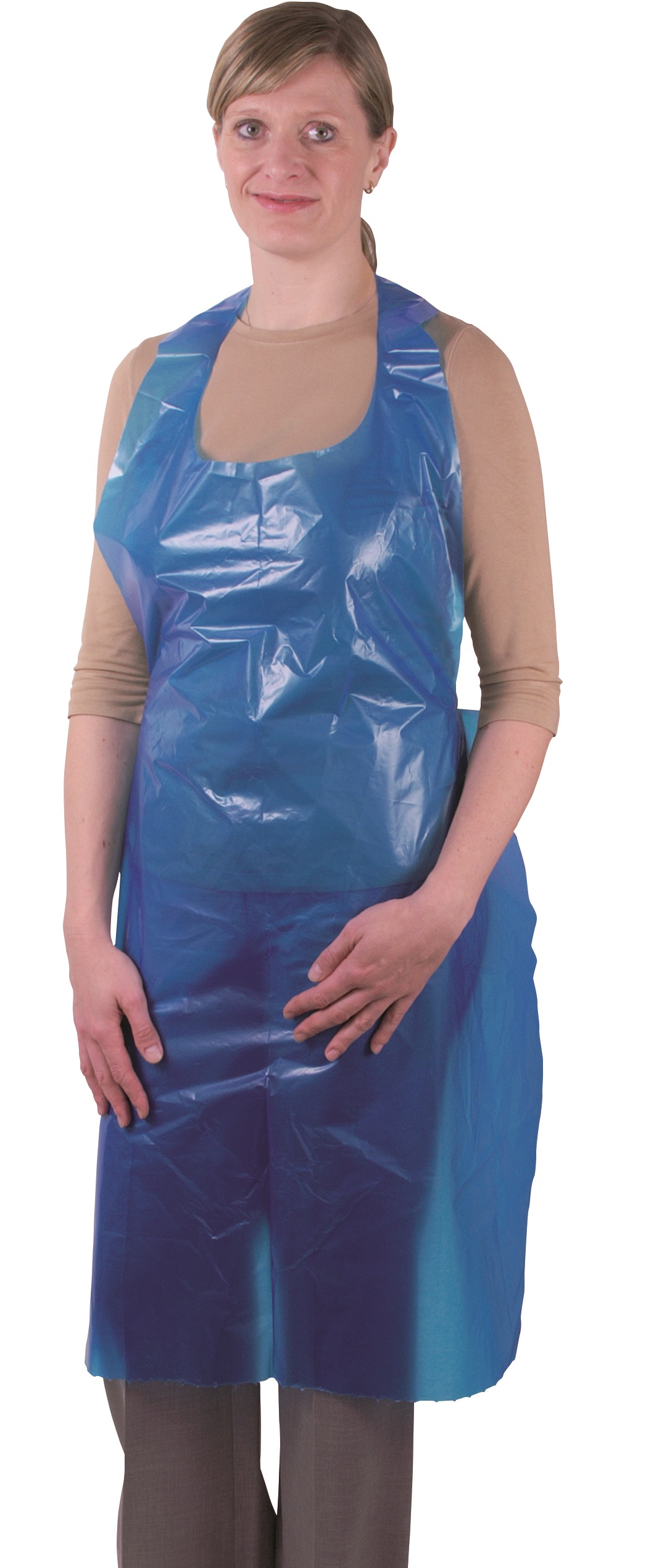 Unigloves PE-Schürze geblockt leicht blau 80 x 125 cm 7031