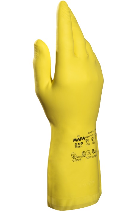 Mapa Vital 210 Latex-Chemikalienschutzhandschuhe