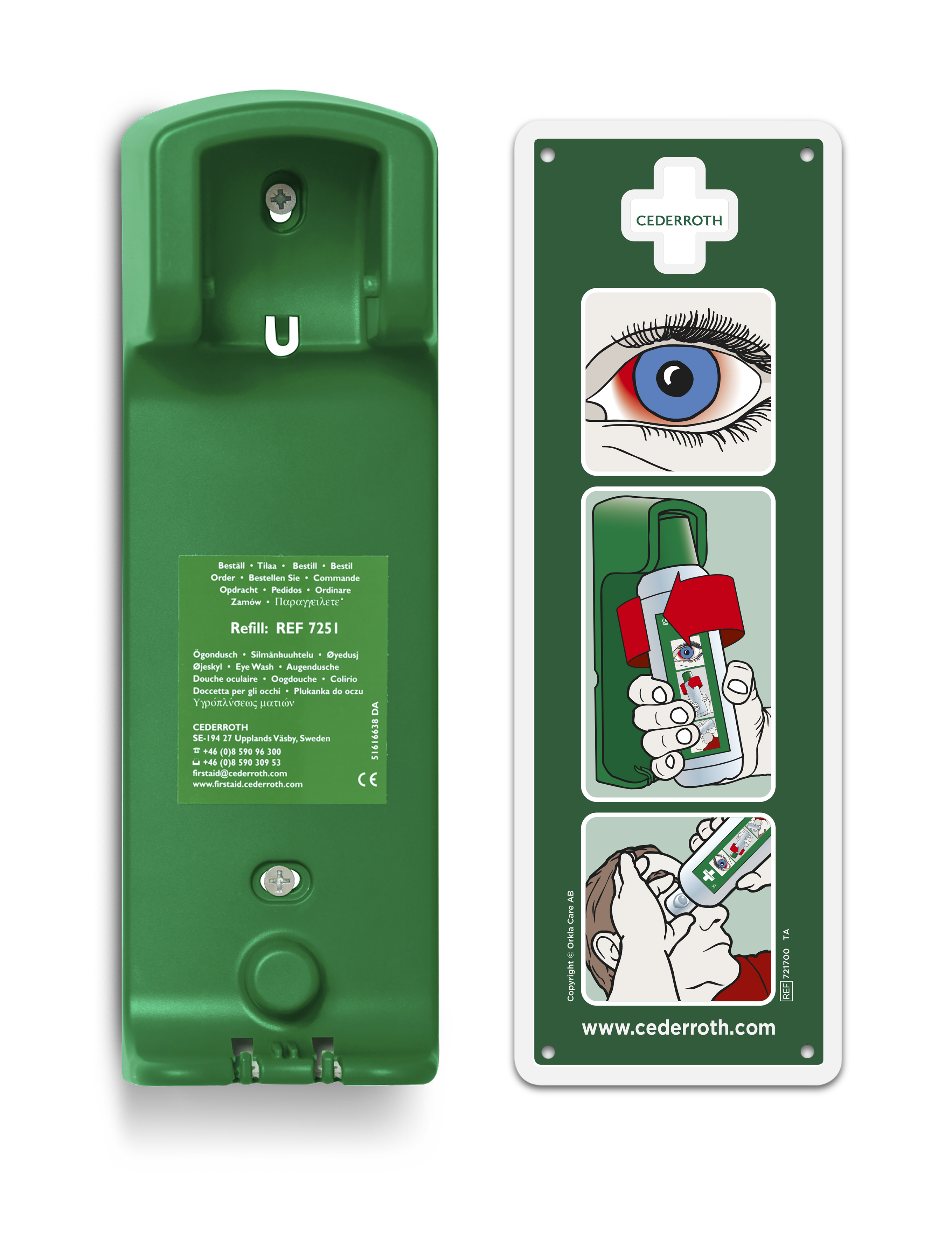 Cederroth 7200 Wandhalterung für 500 ml Augenspülflasche