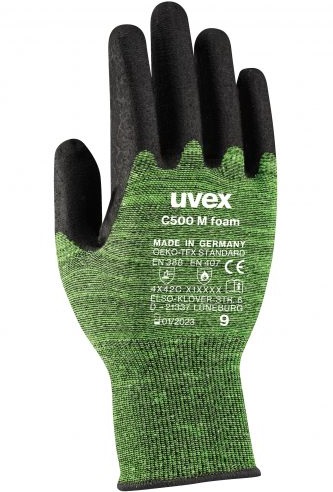 uvex 60498 C500 M foam Schnittschutzhandschuhe Level C bis 100 °C
