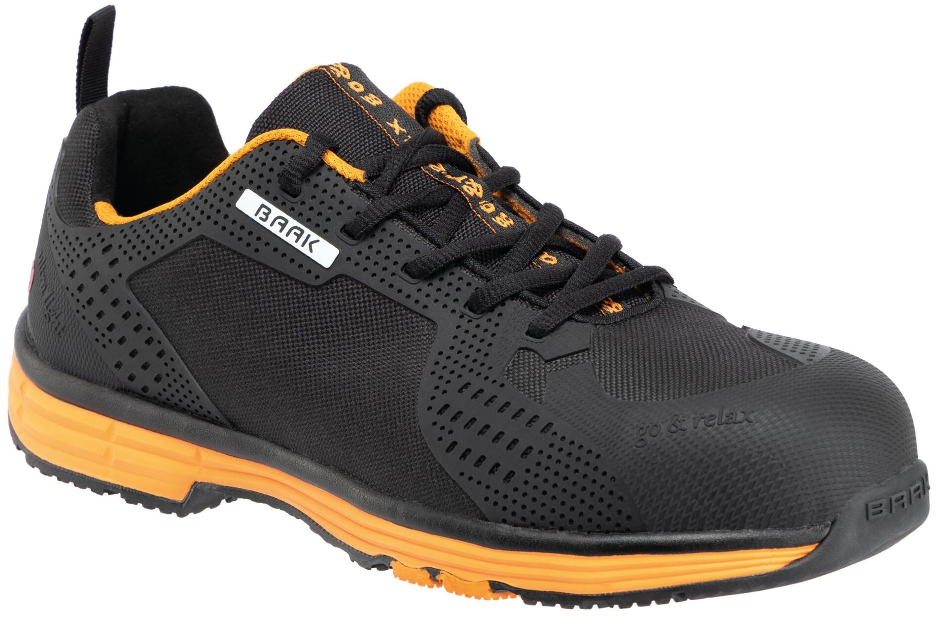 Baak 5004 Chuck Halbschuhe S3 SRC ESD schwarz-orange