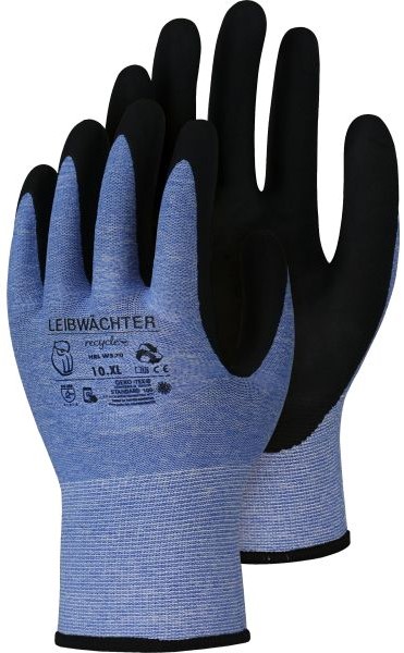 Leibwächter HRLW570 Topas Recycle Polyester-Spandex-Handschuh mit Nitril-Beschichtung