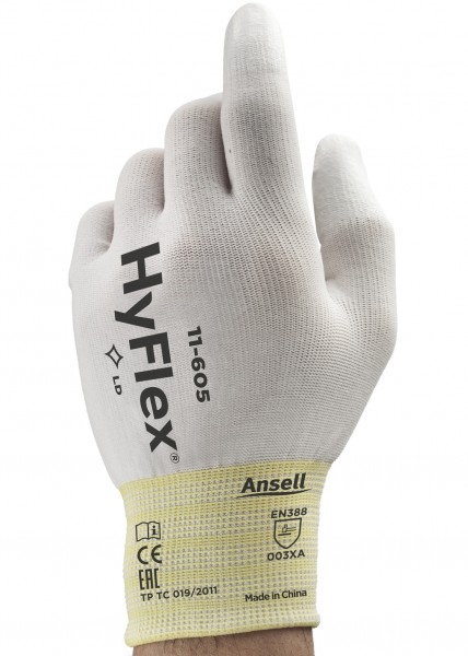 Ansell HyFlex 11-605 PU-Schutzhandschuhe Fingerkuppen beschichtet