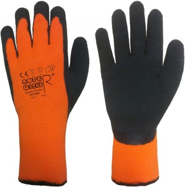 Super Worker Winter Worker Latex-Kälteschutzhandschuhe orange