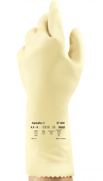 Ansell AlphaTec 87-600 Latex-Chemikalienschutzhandschuhe