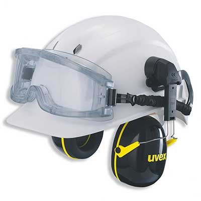 uvex 9301544 ultrasonic Vollsichtbrille innen beschlagfrei mit Helmhalterung